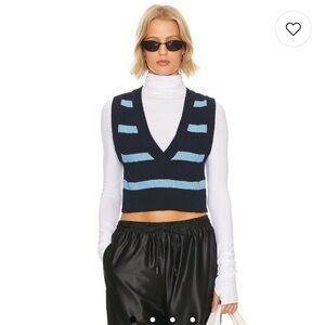 Free people Santa Monica Vest in Navy Dusk Combo size L